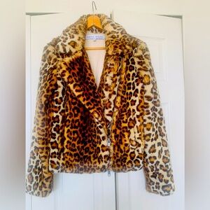 Leopard bomber jacket.  Size XS